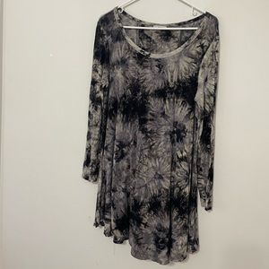 Black tie dye dress